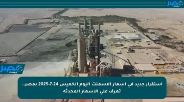 استقرار جديد في أسعار الأسمنت اليوم الخميس 24-7-2025 بمصر.. تعرف على الأسعار المحدثة